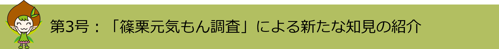 第3号「篠栗元気もん調査」による新たな知見の紹介