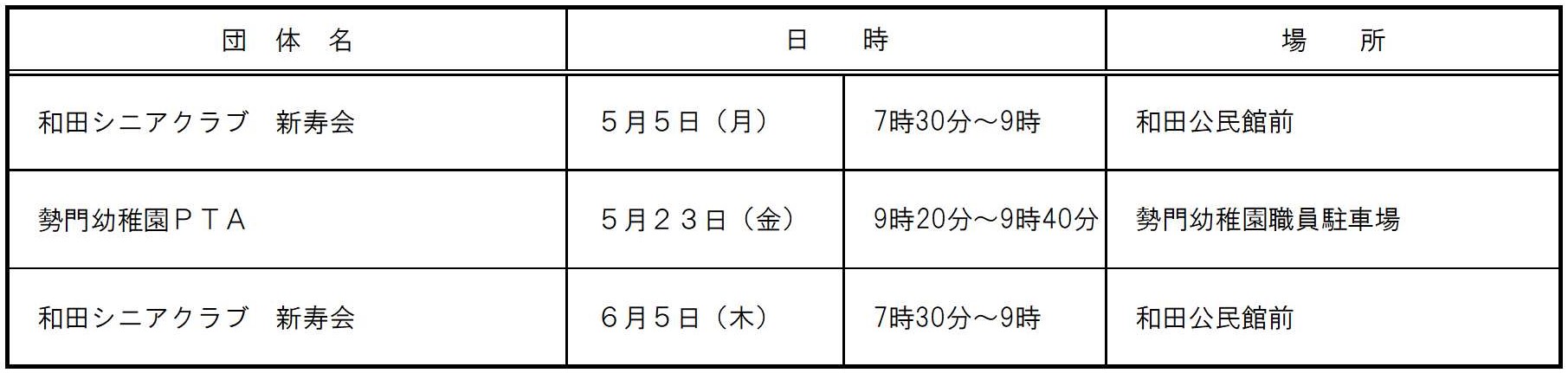 令和7年5月カレンダー