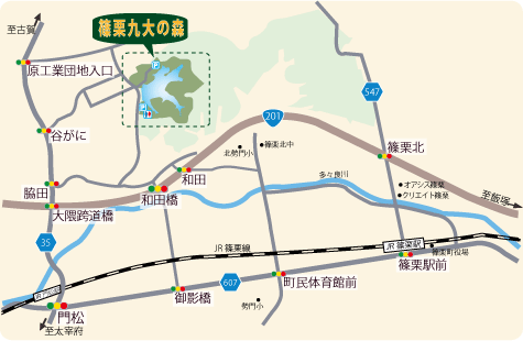 篠栗九大の森 アクセスマップ